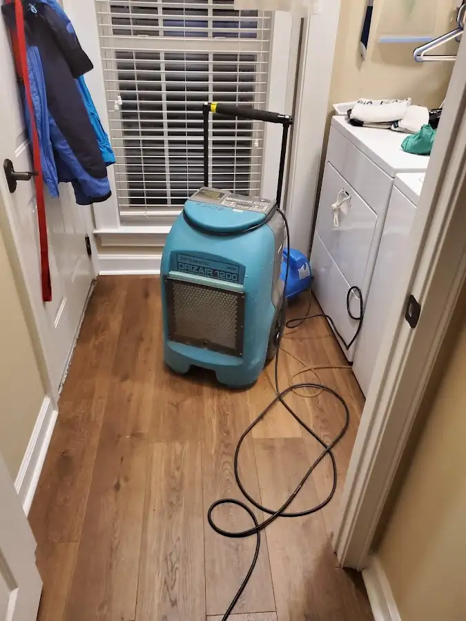 Commercial dehumidifier deployed for Flood Damage Cleanup in Boston